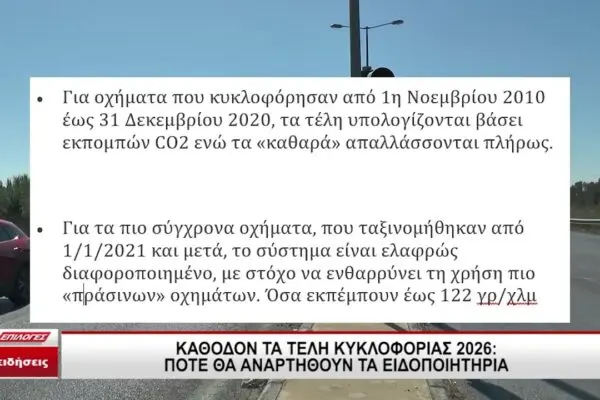 Τέλη Κυκλοφορίας 2026: Όλα όσα Πρέπει να Γνωρίζετε